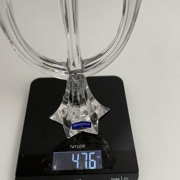 Villeroy & Boch Lucca 3-arm 24% Lead Crystal Glass Candelabra Austria 12” Tall - Picture 10 of 15